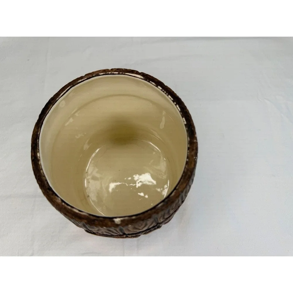 Set of 3 Vintage MCM Treasure Craft‎ Ceramic Canister Barrel Cookies Coffee Tea